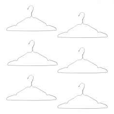 Umerase Metalice, 40cm, Interior Plastic Gri, Set 6 Bucăți