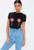 Cumpara ieftin Tricou dama negru - Acadele - 2XL