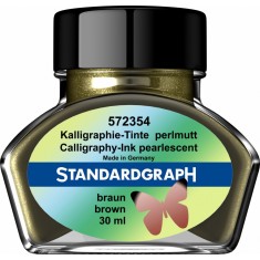 Cerneala perlata caligrafie maro Standardgraph 30 ml