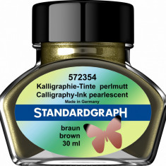 Cerneala perlata caligrafie maro Standardgraph 30 ml