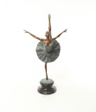 Balerina mare - statueta din bronz pictat pe soclu din marmura KF-89, Nuduri