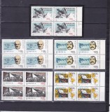 ROMANIA 1998 LP 1472 SECOLUL XX BLOCURI DE 4 TIMBRE MNH