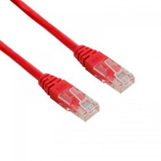 Cablu UTP 4World Patch cord neecranat Cat 5e 1.8m Rosu foto