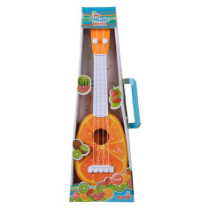 Instrument muzical Ukulele cu design de portocala, 36 cm