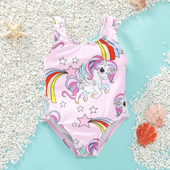 Costum de baie fetițe cu Unicorn