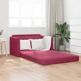 VidaXL Canapea de Podea 2 &icirc;n 1 Roșie 124x204x61 cm Catifea