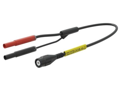 Cablu de măsurare ST&amp;Auml;UBLI BNC - mufă Banană 4mm x2 cu izolație 66.1051-100 foto