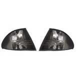 Set Lampi Semnalizare fata Bmw Seria 3 (E46) Sedan/Combi 06.1998-09.2001 Depo partea dreapta+stanga, tuning fumuriu, cu suport becuri, tip bec PY21W