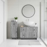 Cumpara ieftin Set de dulapuri pentru baie, 2 piese EDE Sonoma gri