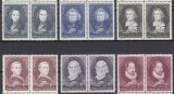 ROMANIA 1955 LP 401 ANIVERSARI CULTURALE PERECHE SERII MNH