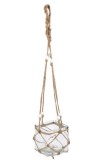 Suport de lumanari suspendat cu bol din sticla, 52 cm, M Deco