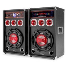 Set 2 boxe Intex, bluetooth, radio, USB, 2 x 60 W, microfon foto