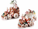 Cumpara ieftin Set 2 masinute decor Craciun polirasina multicolora 14x8x12.5 cm