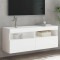 vidaXL Comodă TV de perete cu lumini LED, alb, 100x30x40 cm 837211