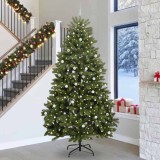 vidaXL Brad de Crăciun artificial cu 300 LED Verde 300 cm PVC și Metal 3395724