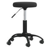 vidaXL Scaun de bucătărie, negru, catifea