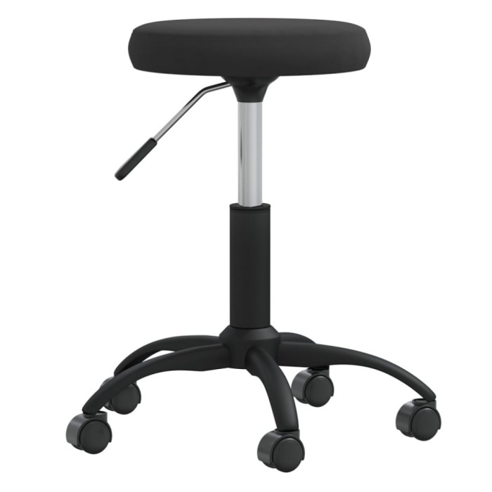 vidaXL Scaun de bucătărie, negru, catifea