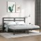 vidaXL Cadru de pat, gri, 200x200 cm, lemn masiv de pin
