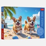 Puzzle cu Căței pe Plajă, 200 Piese, Multicolor, CMCLASS