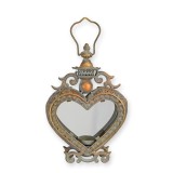 Felinar decorativ inima bronz LA-191