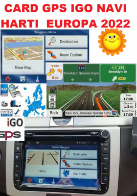 SD Card GPS HARTI Navigatie iGO PRIMO GPS TABLET GPS TELEFOANE NAVI Europa 2023 foto