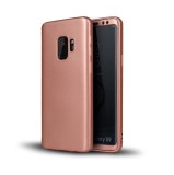 Cumpara ieftin Husa FullBody Silicon MyStyle Rose-Gold pentru Samsung Galaxy S9 acoperire completa 360 grade cu folie de protectie gratis
