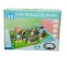 Set de constructie din lemn, Circuit feroviar cu 56 piese, 7Toys