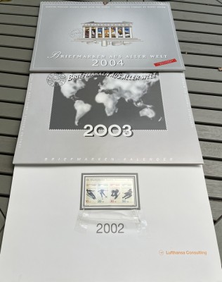 Set 3 calendare filatelice 2002-2003-2004 editii limitate foto