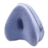 Perna Ortopedica pentru Picioare, Cyrax, Multifunctionala, Confortabilă, in Forma de Inima, Spuma cu Memorie, Curea Anti-cadere, 25x23x13 cm, Albastru