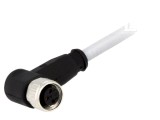 Conector M8 Mamă 3 PIN 90&deg; cu Cablu 2m PVC