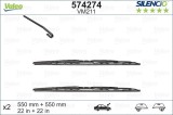 Stergator parbriz Valeo Silencio Conventional, cauciuc+grafit, clasic, carlig/universal, Audi A4 B6