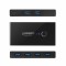 Hub Multiport 2 in 4 Ugreen US216, USB la 4 x USB 3.0, Sharing Switch Selector, Negru