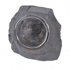 Lampa solara Rock Black, 11 cm, LED, model piatra foto