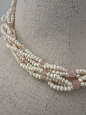 UNICAT-Colier VINTAGE OLD PERLE de cultura- lantisor perla