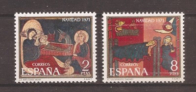 Spania 1971,1972,1973 1974 - Crăciun, 4 serii, 8 poze, MNH foto