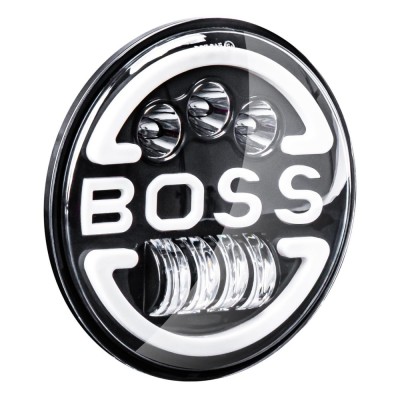 Lampa Suplimentara LED pentru Vehicule Off-Road, ATV, SSV, cu inscriptie &amp;quot;BOSS&amp;quot; si functii: Faza Lunga, Faza Scurta, Semnalizare foto