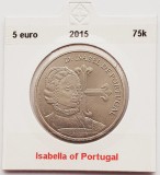 2185 Portugalia 5 Euro 2015 Isabella of Portugal km 865, Europa