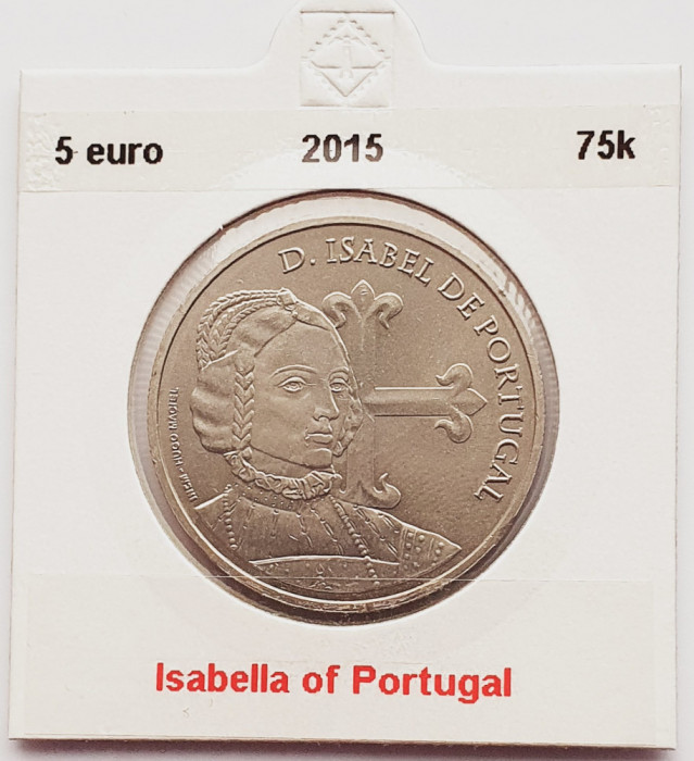 2185 Portugalia 5 Euro 2015 Isabella of Portugal km 865