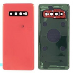 Capac Baterie Samsung S10 SM-G973 Cardinal Red Complet cu Ornamente foto