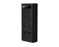 INVERTOR ELECTRIC auto Baseus, IGBT, 2 x AC, 1 x USB Type-C, 1 x USB, 300W 220V, conectare auto 12V, negru &quot;CGNB010101&quot; (timbru verde 2.00 lei) - 6932
