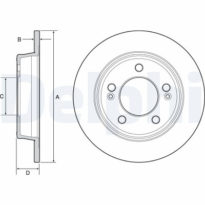 DELPHI BG4559C Disc frana foto
