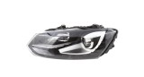 Set faruri Vw Polo, 08.2017, montare fata, stanga+dreapta, lupa; cu DRL LED, lumini de zi; Tip= OE Look, Xenon Look; H7+H7; electric; rama neagra;