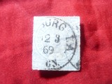 2 Timbre Germania 1868 Nord Deutscher 2 gr albastru ,dant. si nedant. ,stamp.