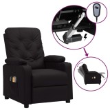 VidaXL Fotoliu de masaj electric, negru, piele ecologică
