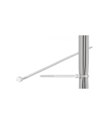 Coliere plastic de strangere cabluri 200x2.5 mm transparent 100buc fixPoint foto