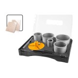 Set Carota Diamantata 5buc 33-83mm, Ingco AKCH0071