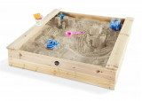 Cutie de nisip patrata, din lemn tratat, 113x113 cm, plum 25055