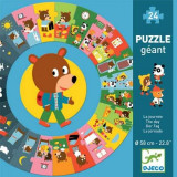 Djeco Puzzle cicular - ziua - Jucarie inovativa pentru micii exploratori