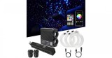 Kit Fibra Optica Plafon Instelat Auto RGBW AutoREY si Kit 5 Comete inclus cu Control din Aplicatie Telefon si Telecomanda cu Infrarosu - 1200 fire