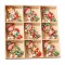 Set 18 decoratiuni de craciun din lemn, flippy, cu snur pentru agatare in brad, model elfi, diferite dimensiuni, multicolor